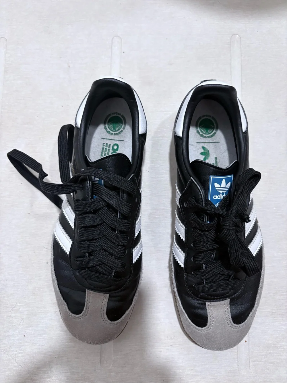 adidas Black White Grey Samba Classic Sneakers